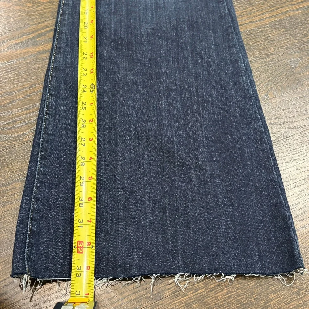 Judy Blue See Ya There Flare Jeans Womens 18W Dark Wash High‎ Waist Raw Hem